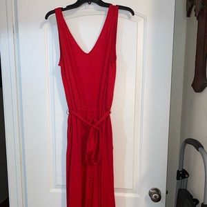 RED Jumpsuit SHORT SLEEVE